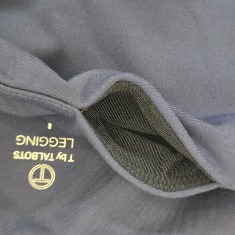 T By Talbots Navy Performance Interlock Leggings … - image 5